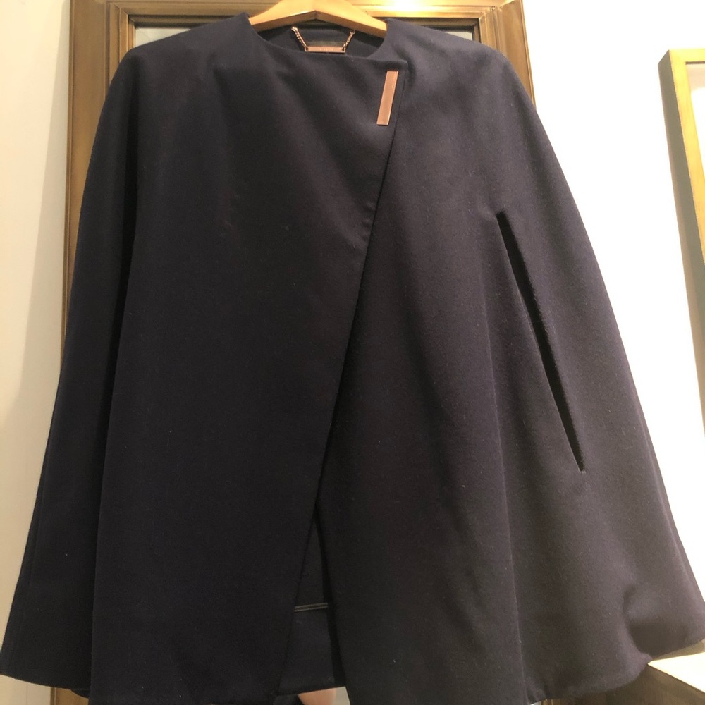 Ted Baker Navy Wool Cape
